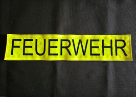 Schild "FEUERWEHR" schwarz/gelb