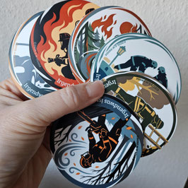 Feuerwehr Sticker Set | Irgendwas ist ja immer | 1er, 3er, 6er Set Sticker | Aufkleber für Helm, Auto & Laptop | Geschenk für Feuerwehrleute