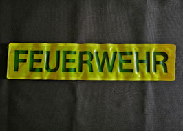 Schild "FEUERWEHR" dunkelgrün/gelb
