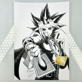 Yami Yugi Original Ink Drawing