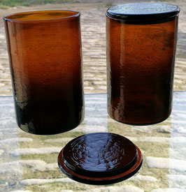 Pot pour vrac avec couvercle brun