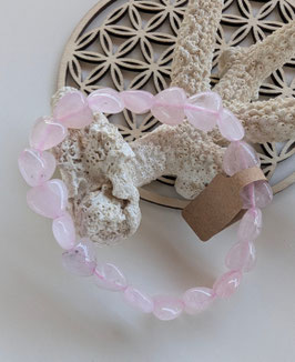 Rosenquarz Herz Armband