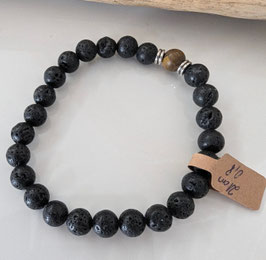 Lava mit Tigerauge Armband für Herren geeignet!