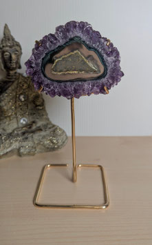 Amethyst Blume auf Metallständer