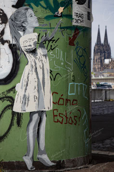 Streetart von Tim Ossege / Kölner Dom