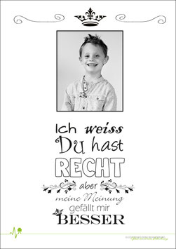 Poster - Du hast Recht - individualisierbar