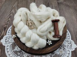 Kammzug LATTE - Merino, Maulbeerseide