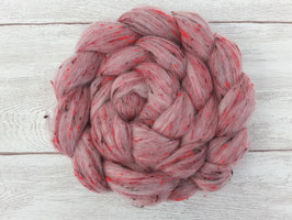 Kammzug JAM POT RED - Südamerikanische Wolle, Viskose (Tweed)