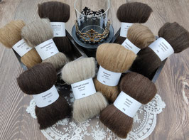Schnupper-Paket BRAUNE WOLLFASERN
