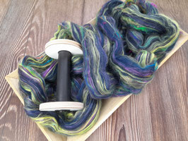 Kammzug AURORA BOREALIS - Merino, Maulbeerseide, Sariseide (WOW-Team Blends 5)
