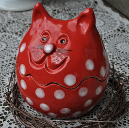 Keramik-Dose Katze