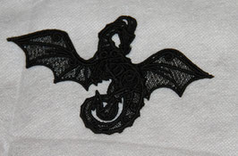 Drache aus Spitze Schwarz