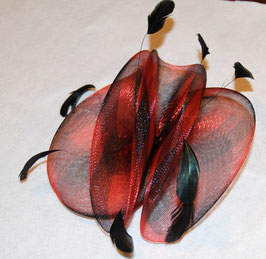 Fascinator rot/schwarz