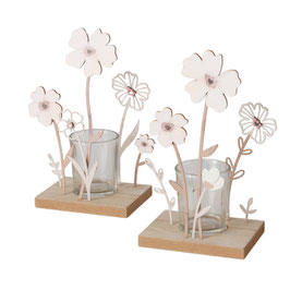 Windlicht Blumen