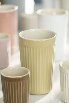 Cafe Latte Becher creme gelb