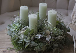 Adventskranz Eucalyptus grün