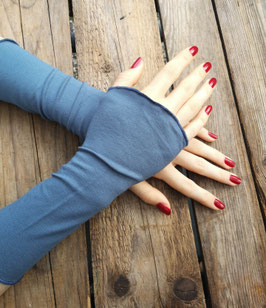 Jerseystulpen taubenblau