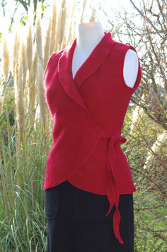 Wickelweste Wollweste rot