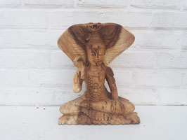 Bouddha  cobras en bois - 40 cm