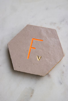 nude - letter goud & fluor