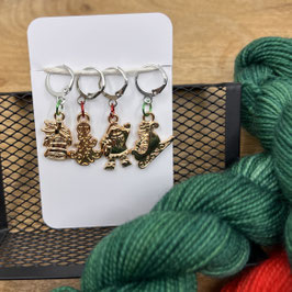 Maschenmarkierer_Advent_Ring silber_mit Ohrhacken Set 1