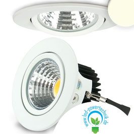 LED Einbaustrahler, weiss, 8W COB, rund, neutralweiss