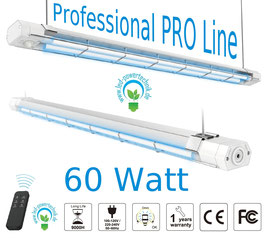 UVC - Desinfektionslampe - Professional PRO Line 60W - lineare Desinfektion´s Deckenleuchte - inkl. Bewegungsmelder & Fernbedienung / tötet Viren und Bakterien ab