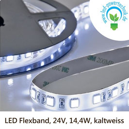 LED Stripes-Flexband, 24V, 14,4W, IP66, kaltweiss - 111025