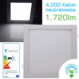 LED Panel 24W, 300x300mm, 4200K, neutralweiß, 1.720 Lumen