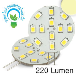 G4 LED 12SMD, 2W, warmweiss, Pin seitlich