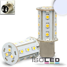 LED BA15d, 10-30V/DC, 18SMD, 2,4 Watt, kaltweiss