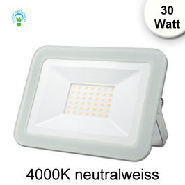 LED Fluter - White - 30 Watt, 3.120lm, 4000K neutralweiss, IP65,