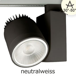3-PH Schienen-Strahler fokussierbar, 35W, 30°-50°, schwarz matt, neutralweiss