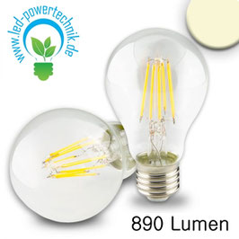 E27 LED Birne, 7W, klar, warmweiss, dimmbar