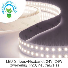 LED Stripes-Flexband, 24V, 24W, zweireihig IP20, neutralweiss- 112311