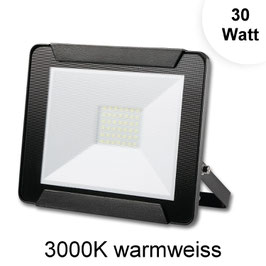 LED Fluter - Black - 30 Watt, 2.400lm, 3000K warmweiss, IP65,