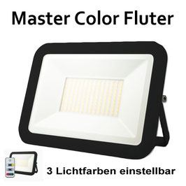 Master Color LED Fluter Black - 100W, 11.000lm, IP66, Abstrahlwinkel 120°, 3000K bis 6000K einstellbar