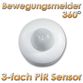 Bewegungsmelder AP, 3-fach PIR Sensor, LED-geeignet