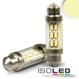 LED Soffitte, 37mm, mit Glas, 10-30V/DC, 6SMD, 0,9Watt, warmweiss