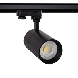 LED 3-Phasen-Schienenstrahler 30W – schwarz, No Flicker, 24°, 3000 lm