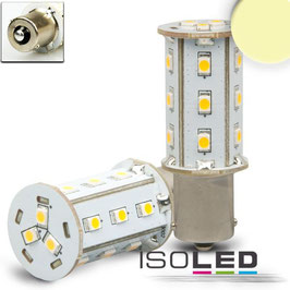 LED BA15S Leuchtmittel, 10-30V/DC, 18SMD, 2,4 Watt, warmweiss