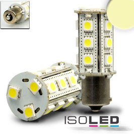 LED BA15S, 10-30V/DC, 18SMD, 3 Watt, warmweiss