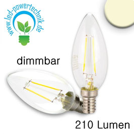 E14 LED Kerze, 2W, klar, warmweiss, dimmbar