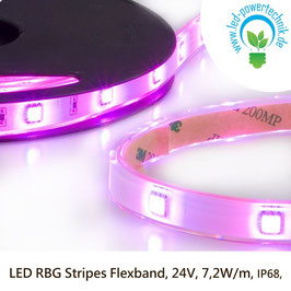 LED RBG Stripes AQUA-Flexband, 24V, 7,2W/m, IP68, - 111797