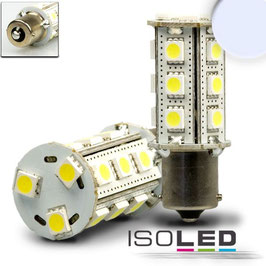LED BA15S, 10-30V/DC, 18SMD, 3 Watt, kaltweiss