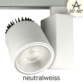 3-PH Schienen-Strahler fokusierbar, 35W, 30°-50°, weiss matt, neutralweiss