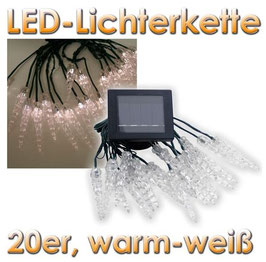 Solar LED-Lichterkette Winterzauber 20 LEDs w-weiß