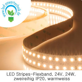 LED Stripes-Flexband, 24V, 24W, zweireihig IP20, warmweiss- 112310