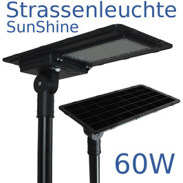 Solarbetriebene Straßenleuchte LED SunShine - 60 Watt - 9600lm inkl. Bewegungssensor