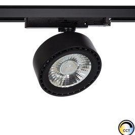 LED 3-Phasen-Schienenstrahler Quantum 20W – schwarz, CCT, CRI 90, No Flicker, 30°, 2480 lm